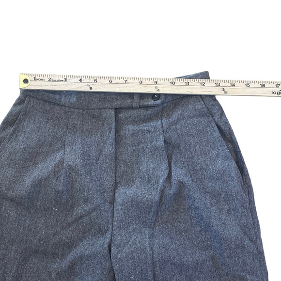 Vintage Womens Grayish Brown Pleated‎ Wool Dress Slacks Pants sz 4/6 - Picture 3 of 6